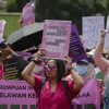 Aliansi Perempuan Gelar Aksi di DPR, Suarakan Penolakan Kekerasan dan Kriminalisasi